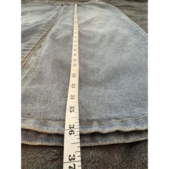 Women's Slit Front Denim Maxi Skirt Size 1X Blue Light Wash Preppy Trendy - Picture 8 of 8